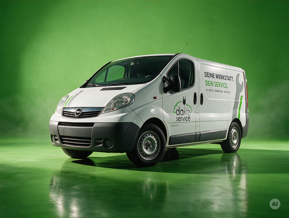 Fahrzeugbeschriftung da-elektro Opel vivaro
