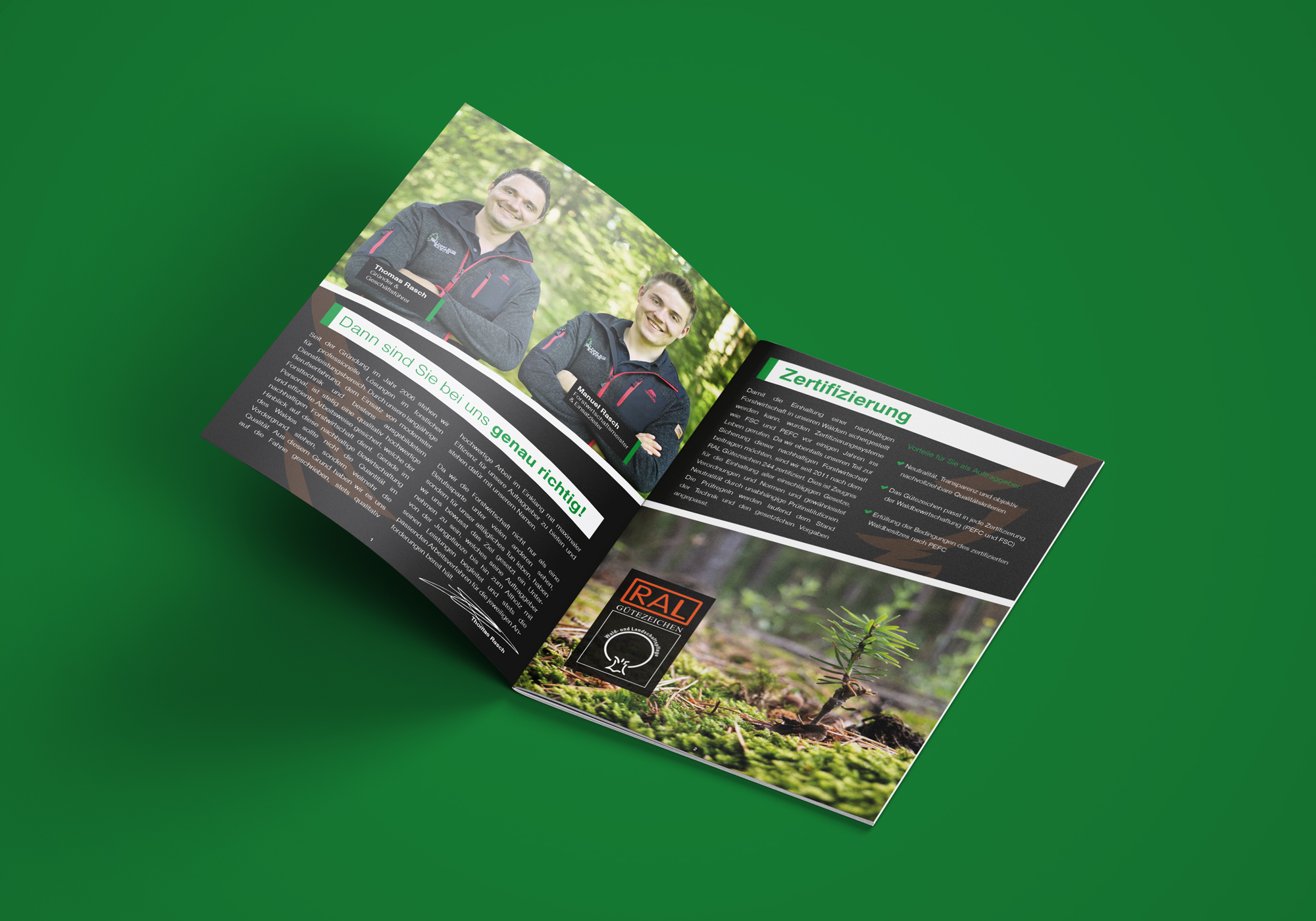 Broschüre A4 Waldpflege Rasch